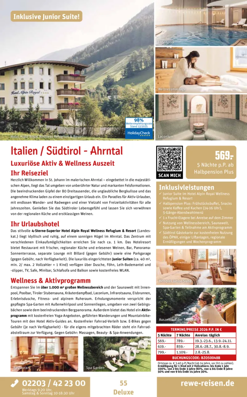 REWE Reisen Prospekt vom 27.12.2025, Seite 55