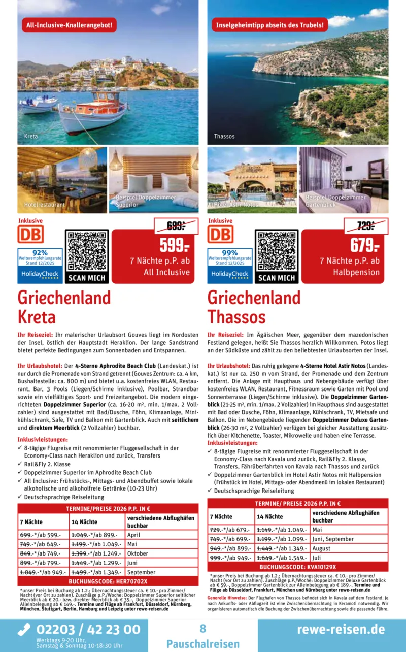 REWE Reisen Prospekt vom 27.12.2025, Seite 8