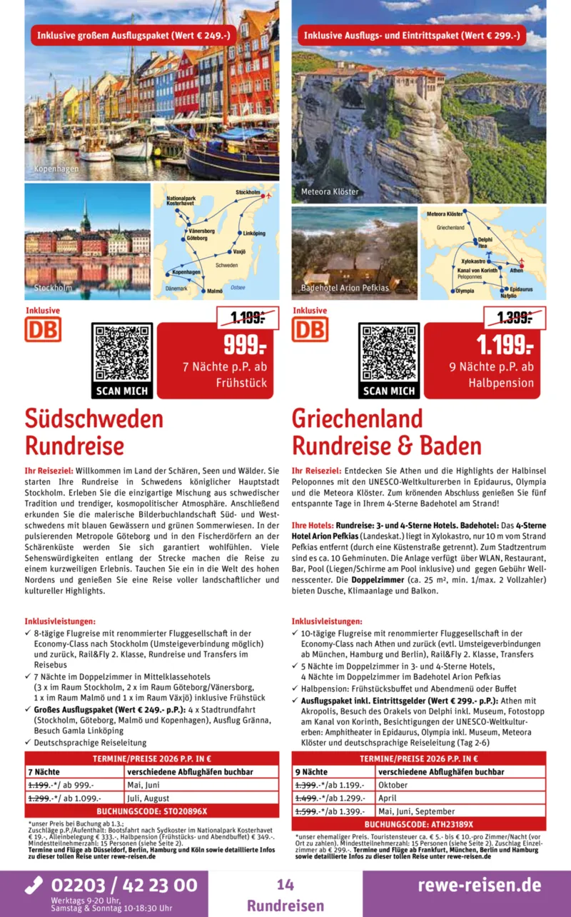 REWE Reisen Prospekt vom 01.02.2026, Seite 14