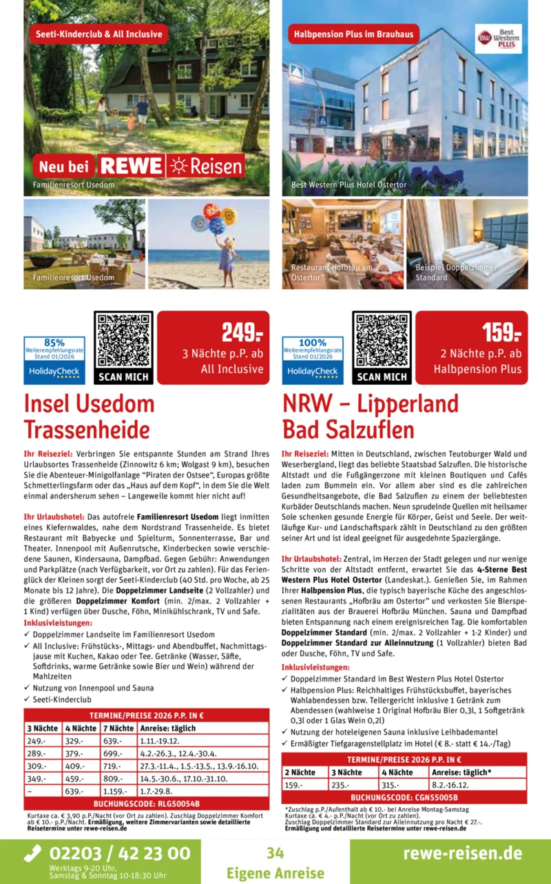 REWE Reisen Prospekt vom 01.02.2026, Seite 34