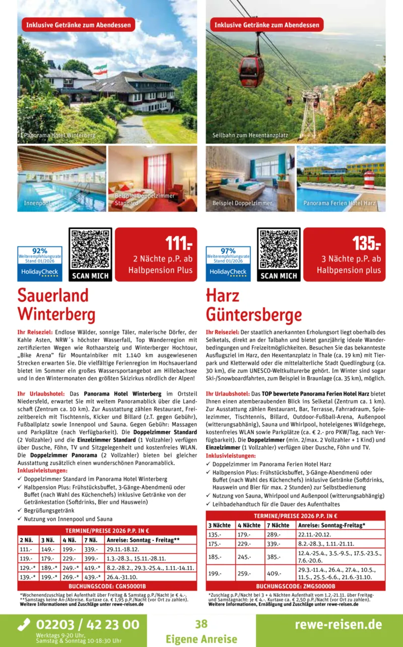REWE Reisen Prospekt vom 01.02.2026, Seite 38