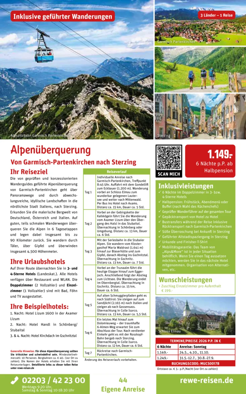 REWE Reisen Prospekt vom 01.02.2026, Seite 44