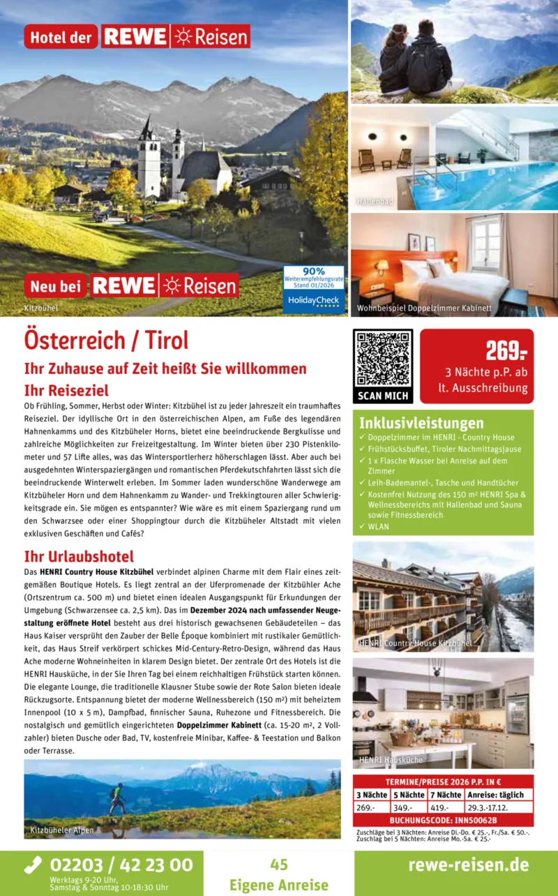 REWE Reisen Prospekt vom 01.02.2026, Seite 45