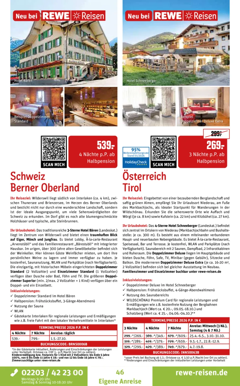 REWE Reisen Prospekt vom 01.02.2026, Seite 46