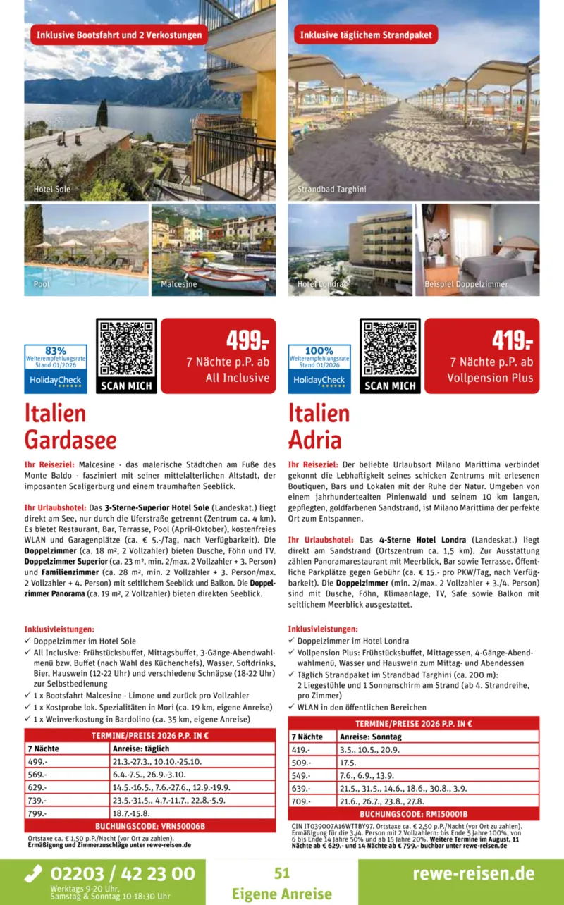 REWE Reisen Prospekt vom 01.02.2026, Seite 51