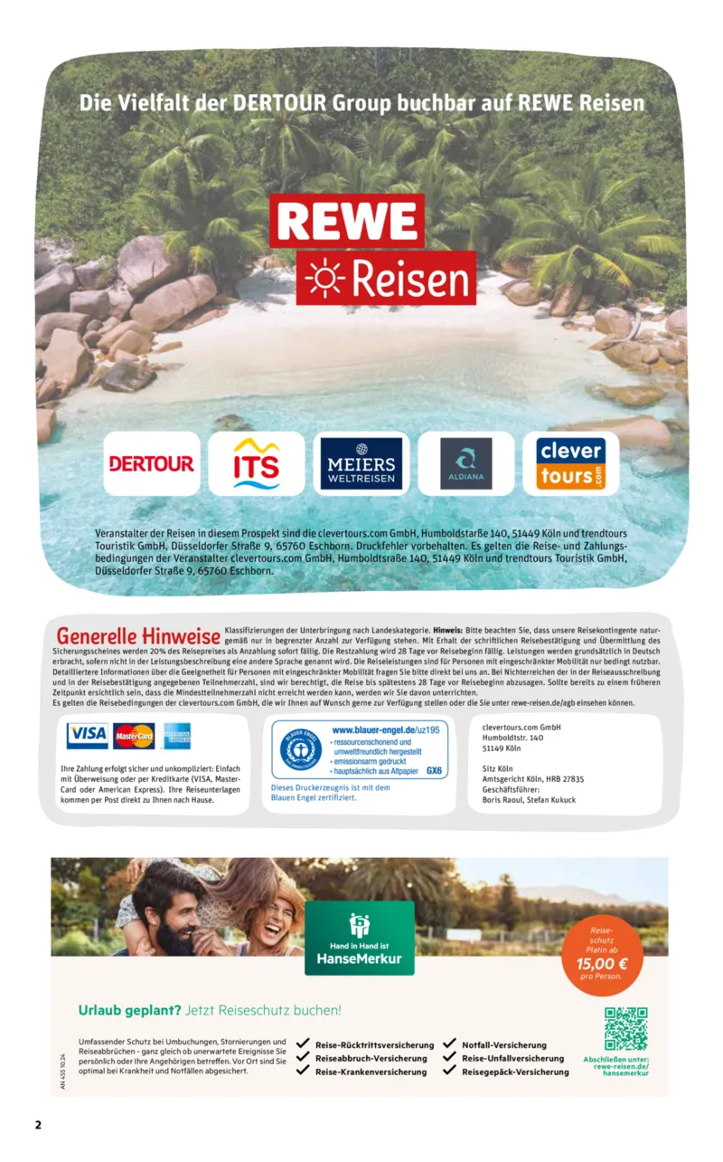 REWE Reisen Prospekt vom 27.02.2026, Seite 2