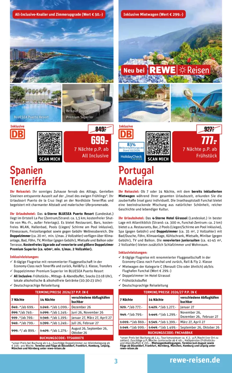 REWE Reisen Prospekt vom 27.02.2026, Seite 3