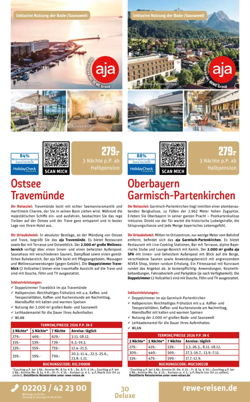 REWE Reisen Prospekt vom 27.02.2026, Seite 30