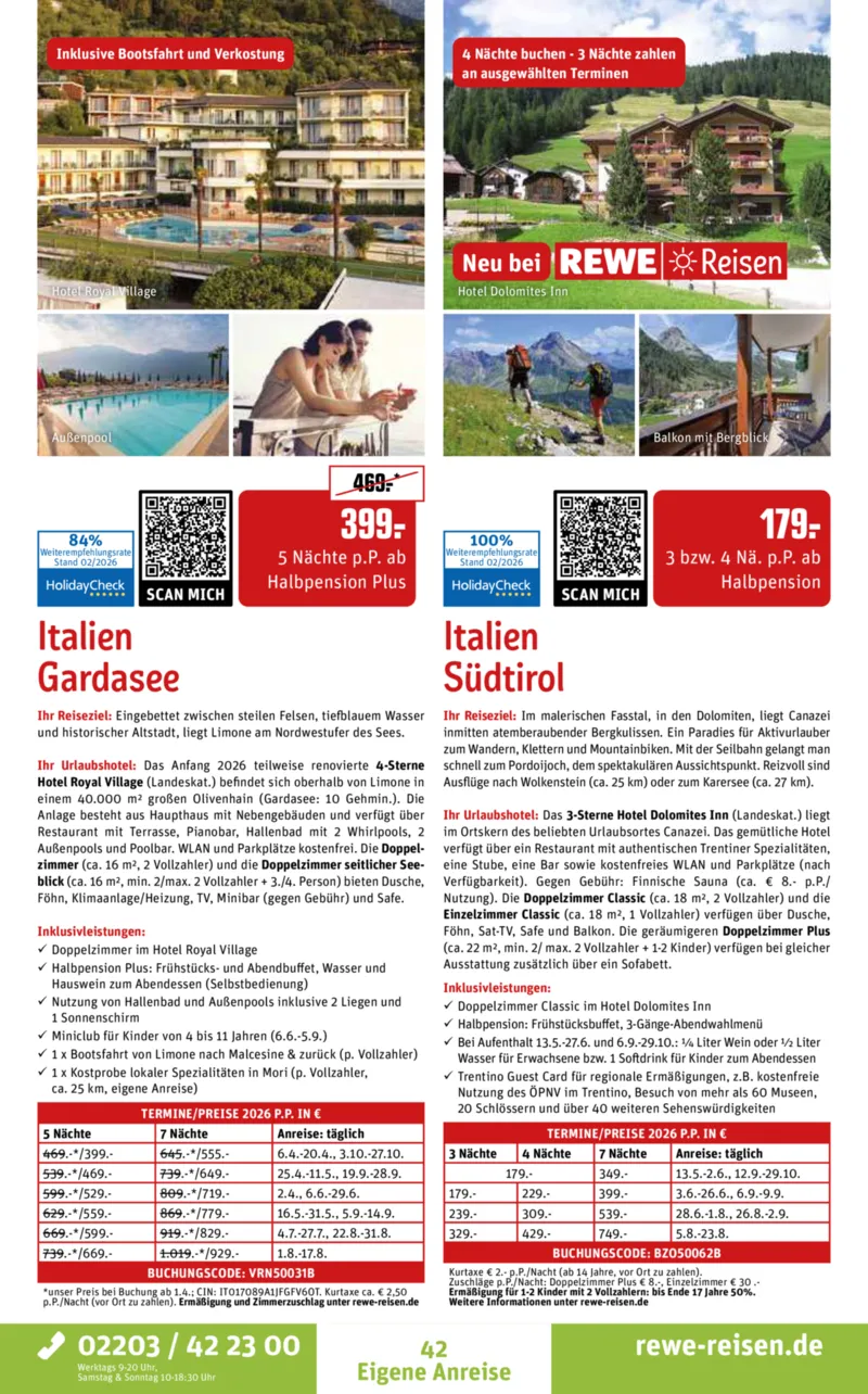 REWE Reisen Prospekt vom 27.02.2026, Seite 42