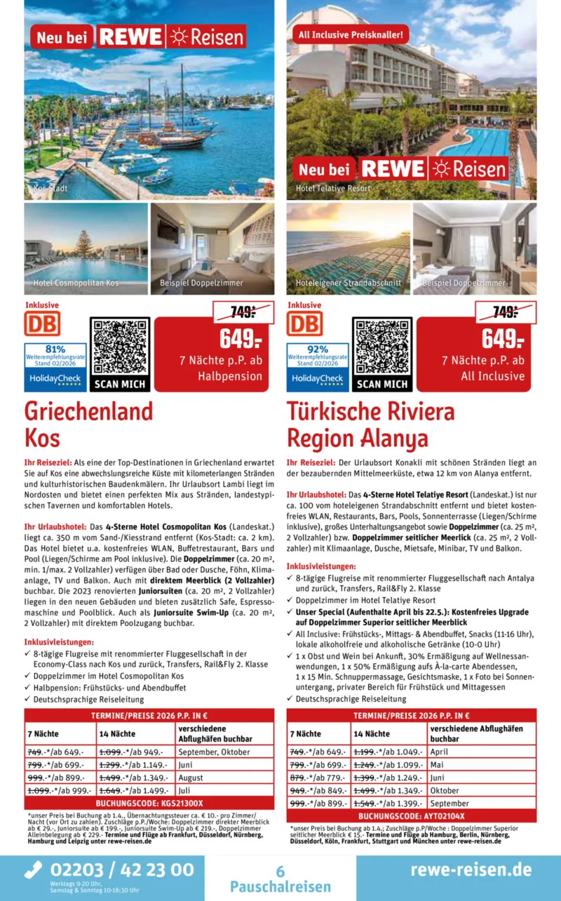 REWE Reisen Prospekt vom 27.02.2026, Seite 6