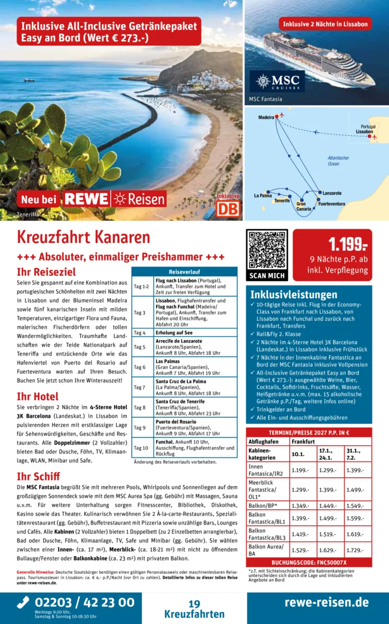 REWE Reisen Prospekt vom 30.03.2026, Seite 19