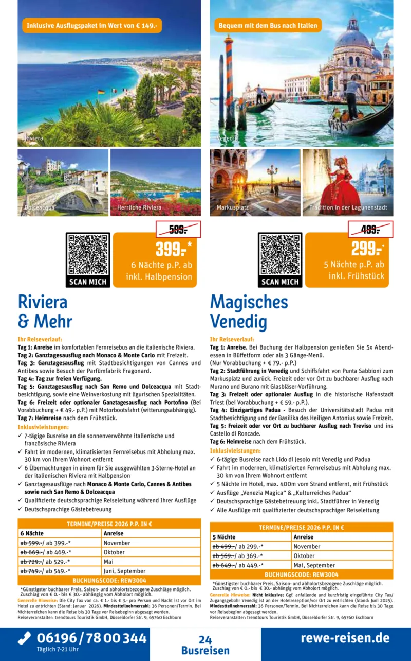 REWE Reisen Prospekt vom 30.03.2026, Seite 24