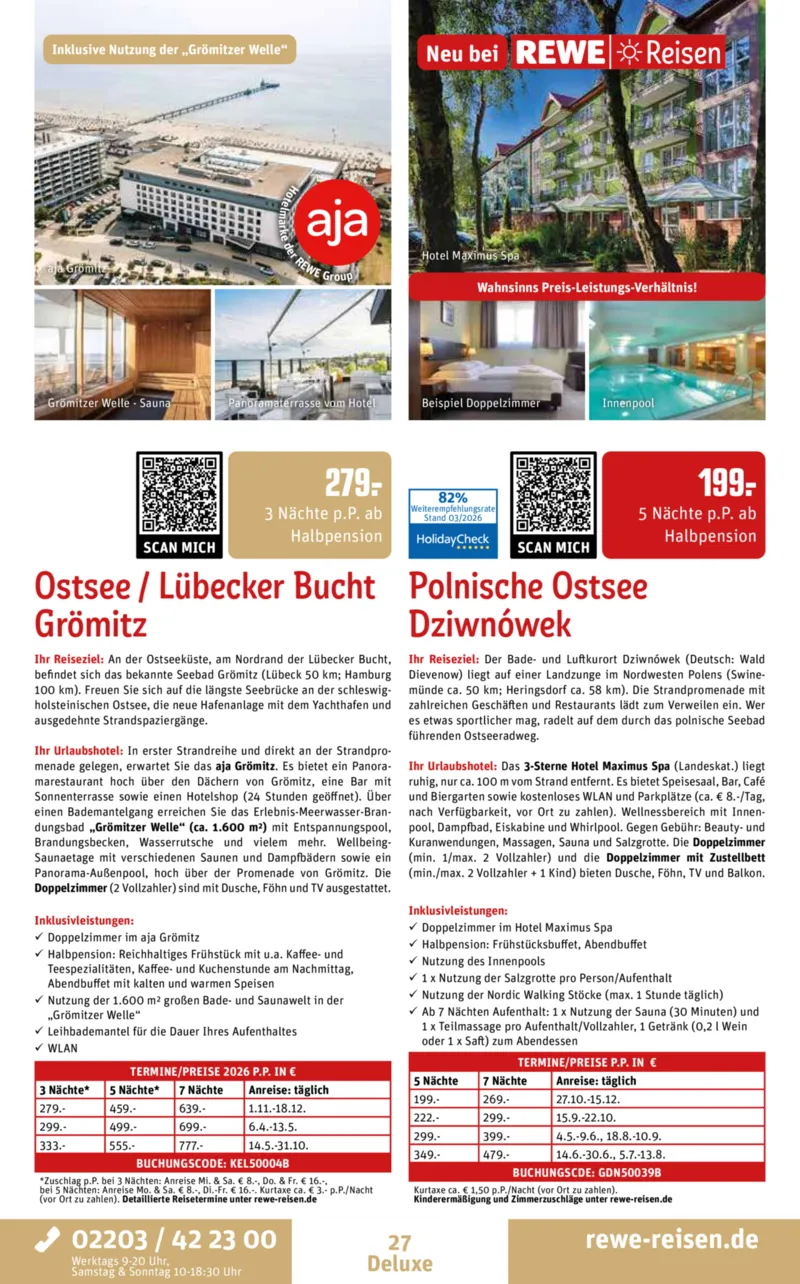 REWE Reisen Prospekt vom 30.03.2026, Seite 27