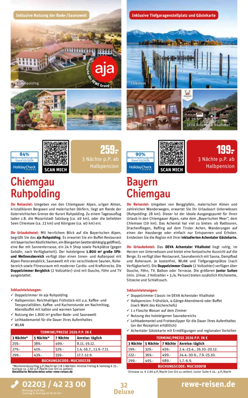 REWE Reisen Prospekt vom 30.03.2026, Seite 32