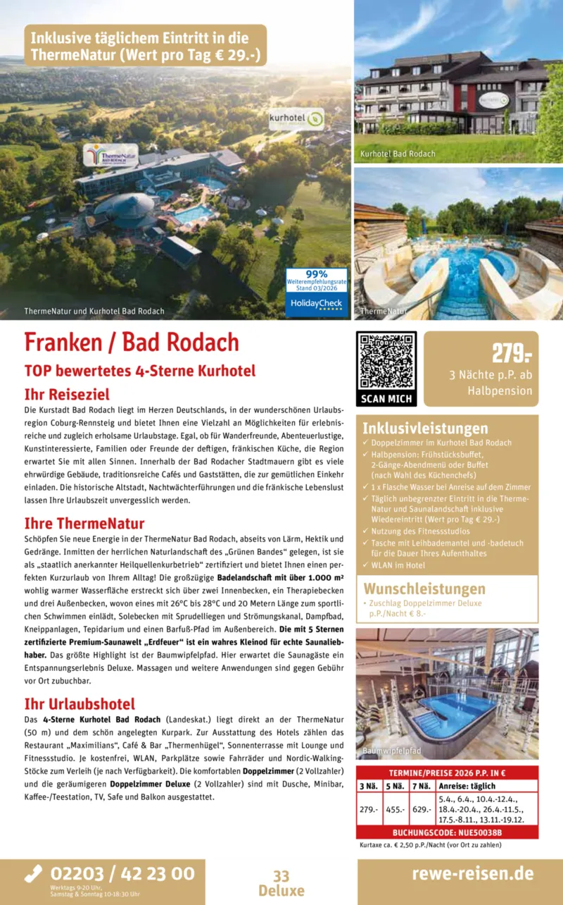 REWE Reisen Prospekt vom 30.03.2026, Seite 33