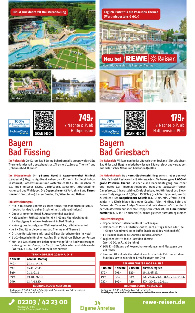 REWE Reisen Prospekt vom 30.03.2026, Seite 34