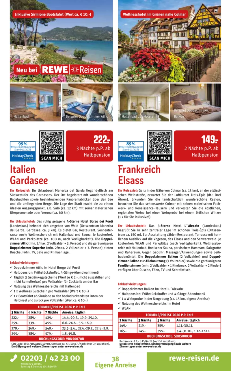 REWE Reisen Prospekt vom 30.03.2026, Seite 38