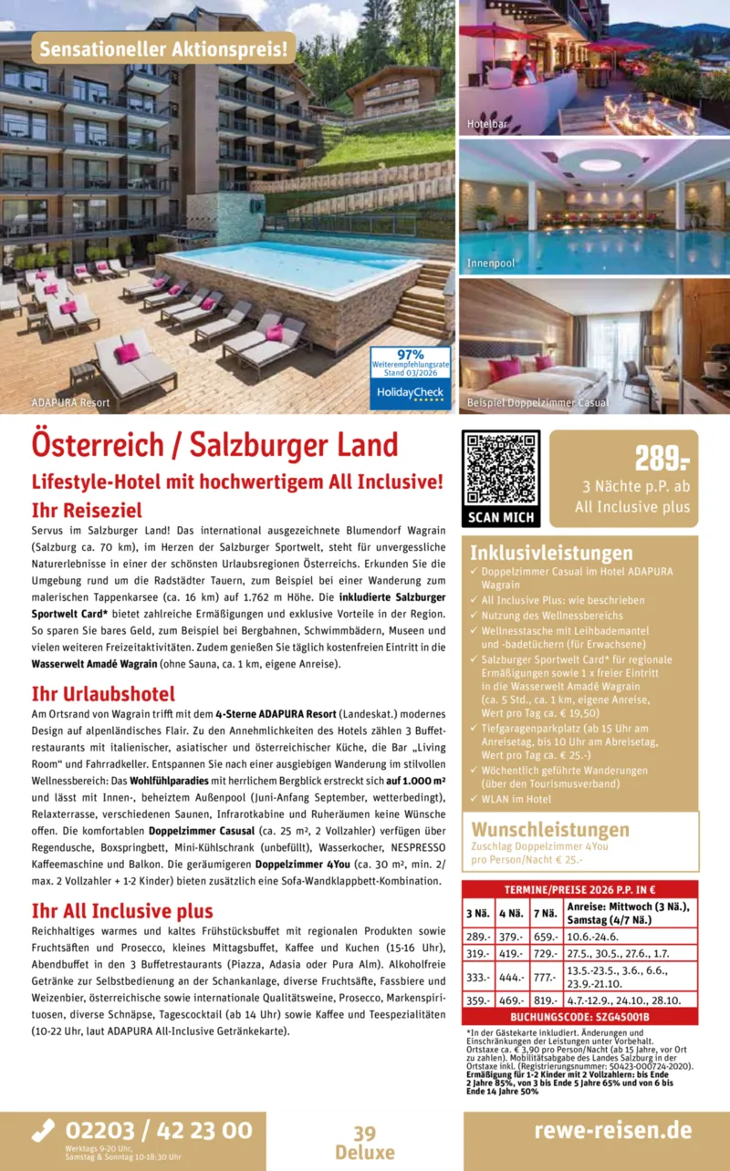 REWE Reisen Prospekt vom 30.03.2026, Seite 39