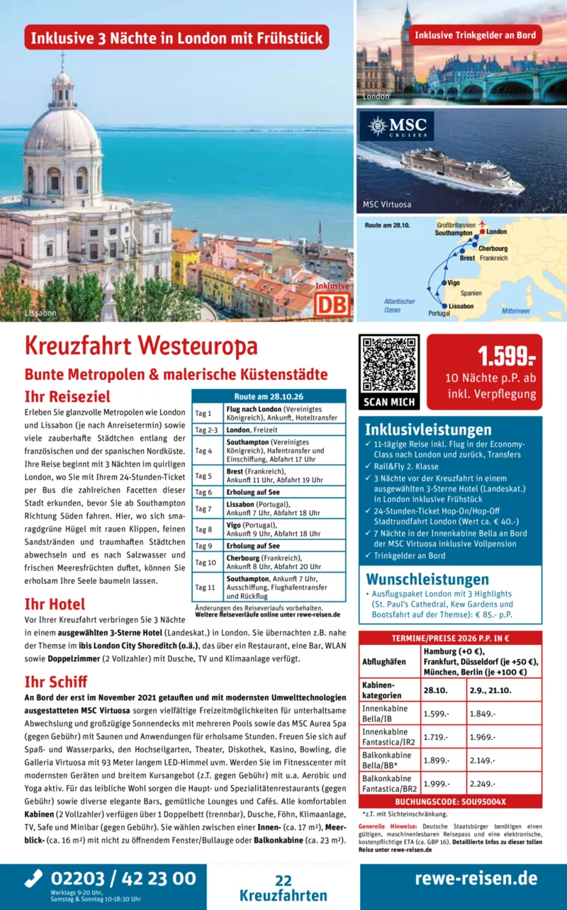 REWE Reisen Prospekt vom 27.04.2026, Seite 22