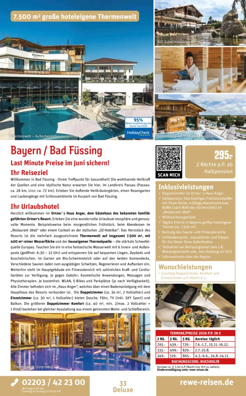 REWE Reisen Prospekt vom 27.04.2026, Seite 33