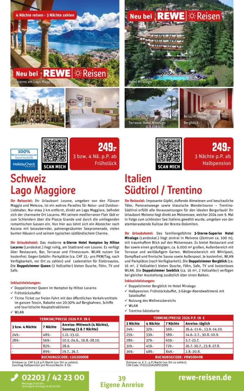 REWE Reisen Prospekt vom 27.04.2026, Seite 39
