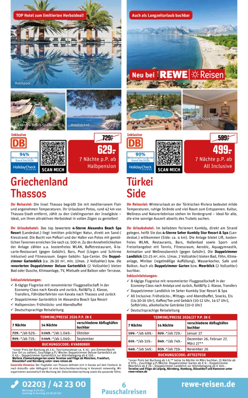 REWE Reisen Prospekt vom 27.04.2026, Seite 6