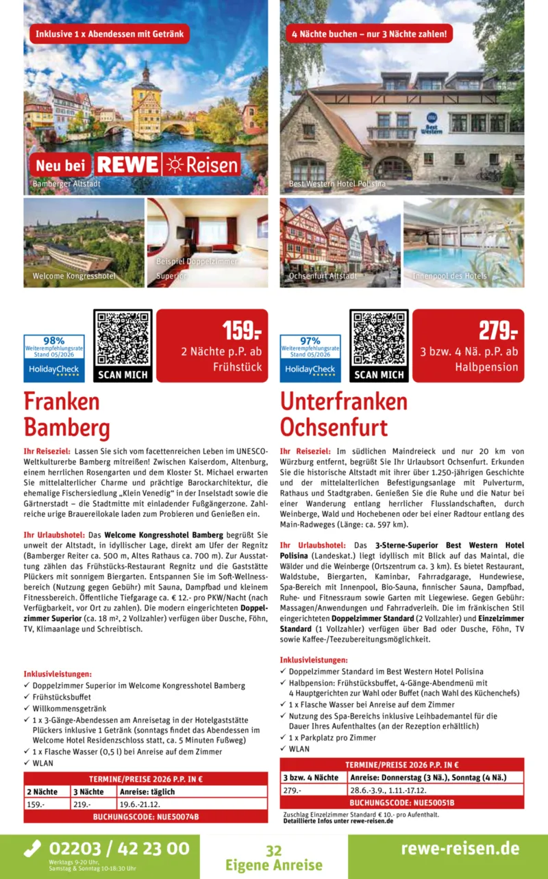 REWE Reisen Prospekt vom 30.05.2026, Seite 32