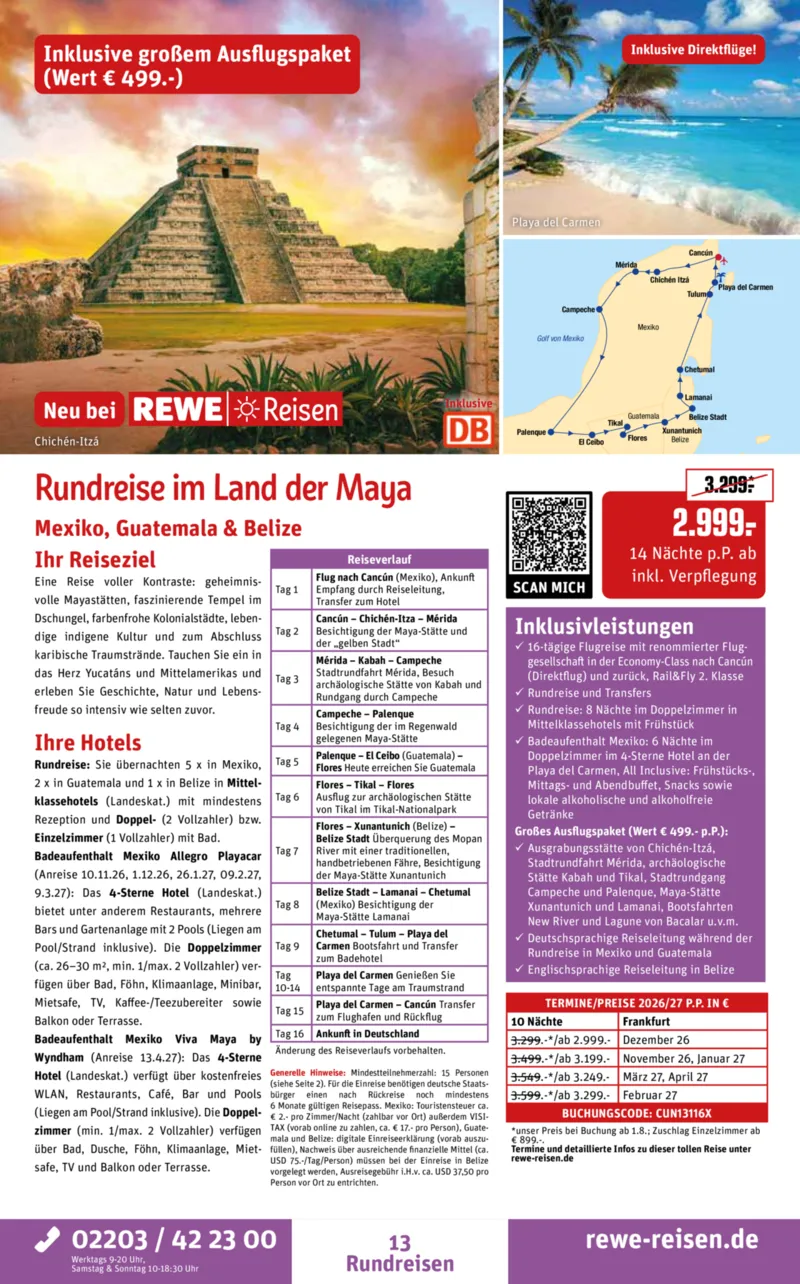 REWE Reisen Prospekt vom 27.06.2026, Seite 13