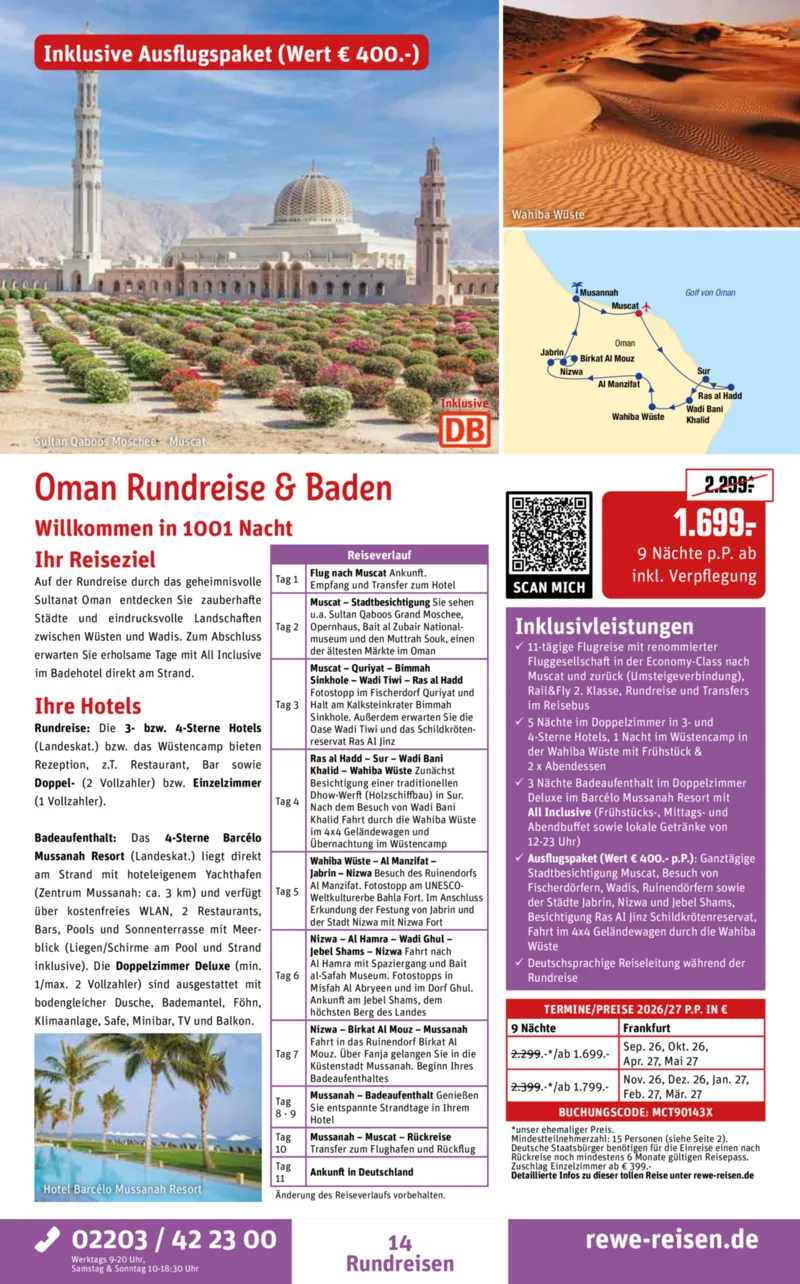 REWE Reisen Prospekt vom 27.06.2026, Seite 14