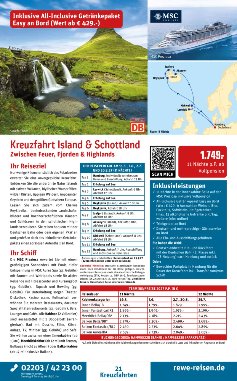 REWE Reisen Prospekt vom 27.06.2026, Seite 21