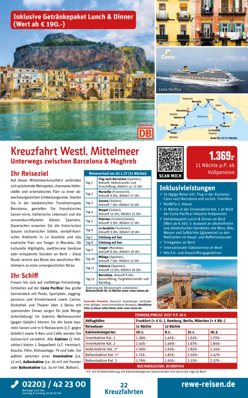REWE Reisen Prospekt vom 27.06.2026, Seite 22