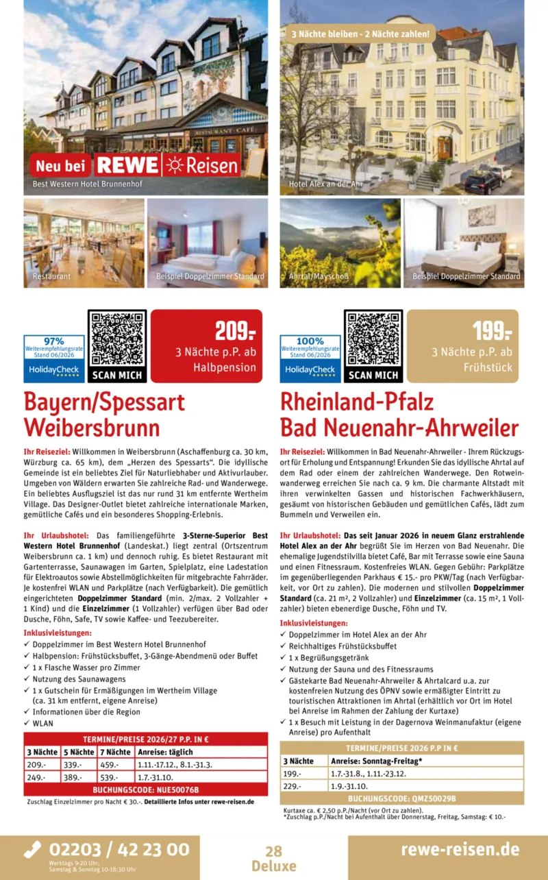 REWE Reisen Prospekt vom 27.06.2026, Seite 28