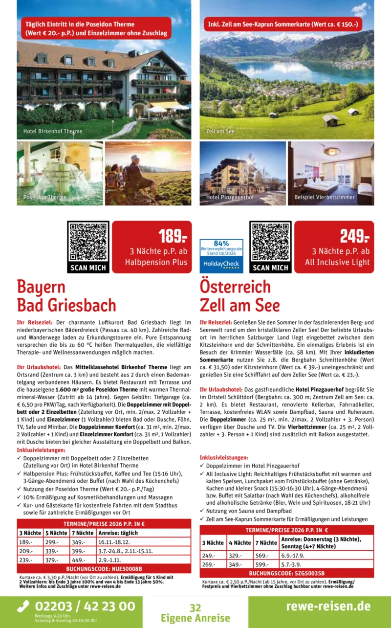 REWE Reisen Prospekt vom 27.06.2026, Seite 32