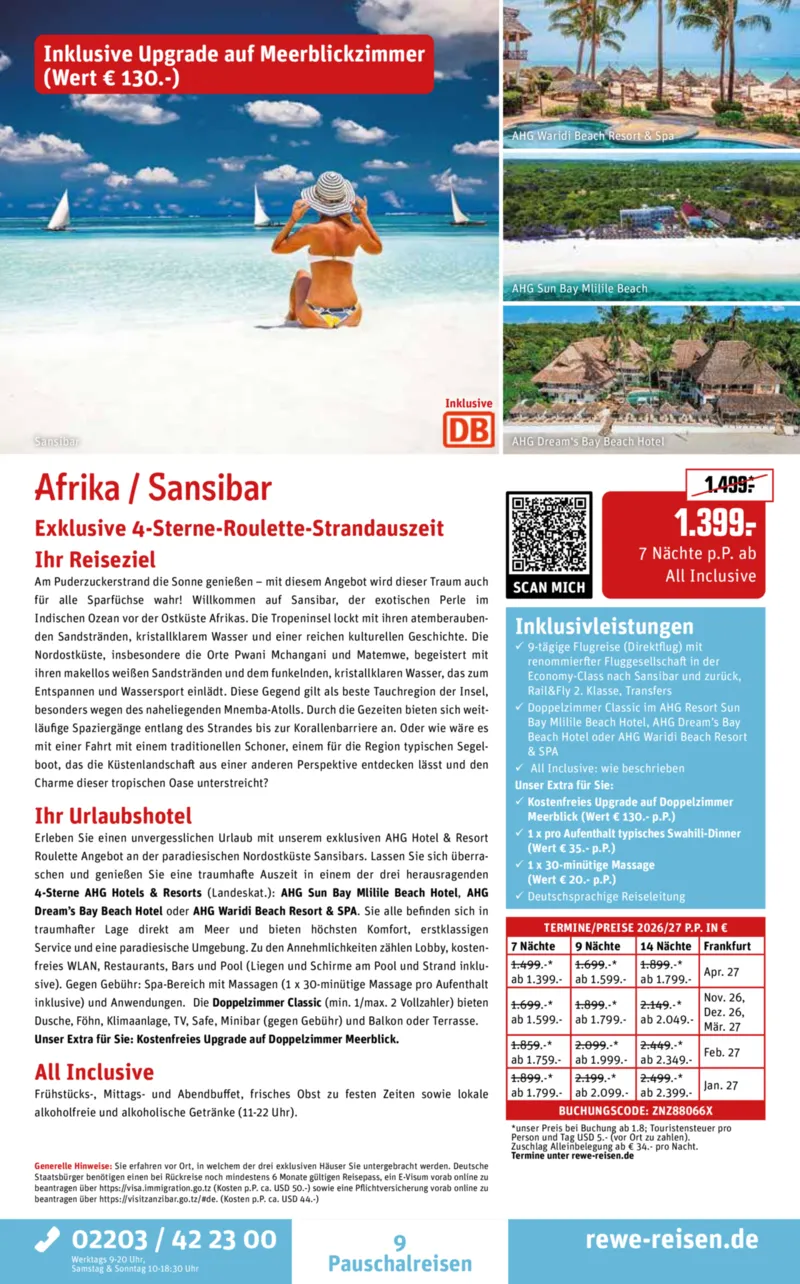REWE Reisen Prospekt vom 27.06.2026, Seite 9