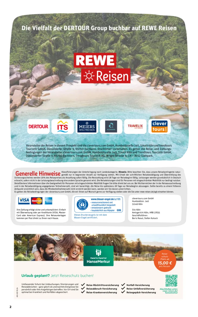 REWE Reisen Prospekt vom 01.08.2026, Seite 2