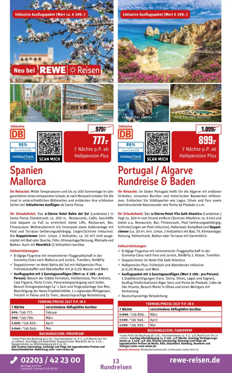 REWE Reisen Prospekt vom 29.08.2026, Seite 13