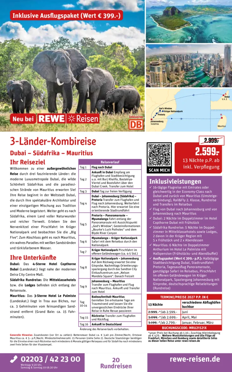REWE Reisen Prospekt vom 29.08.2026, Seite 20