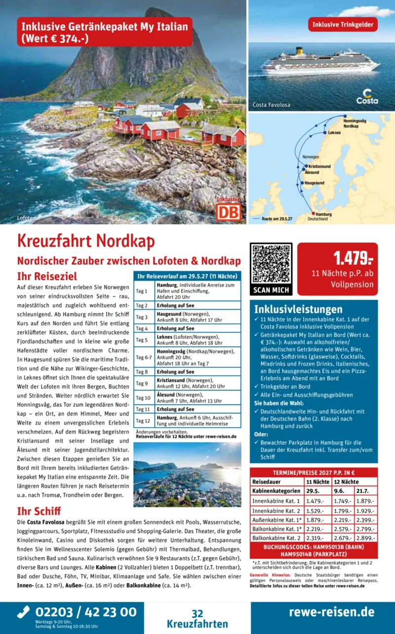 REWE Reisen Prospekt vom 29.08.2026, Seite 32