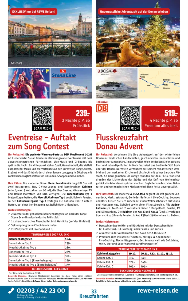 REWE Reisen Prospekt vom 29.08.2026, Seite 33
