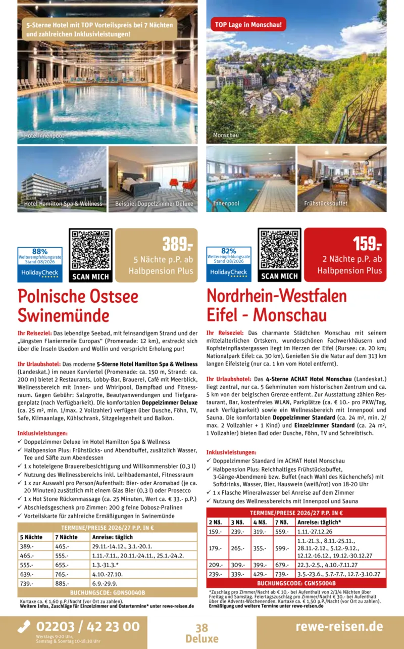 REWE Reisen Prospekt vom 29.08.2026, Seite 38