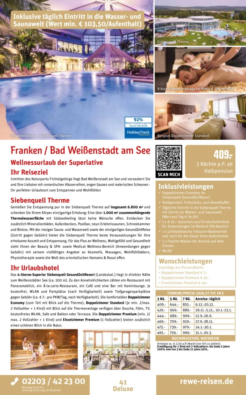 REWE Reisen Prospekt vom 29.08.2026, Seite 41