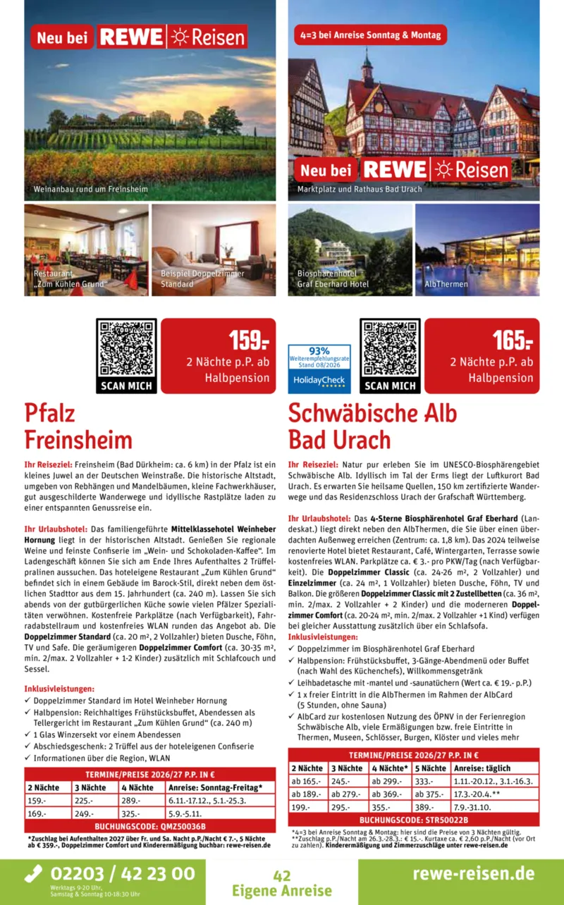 REWE Reisen Prospekt vom 29.08.2026, Seite 42