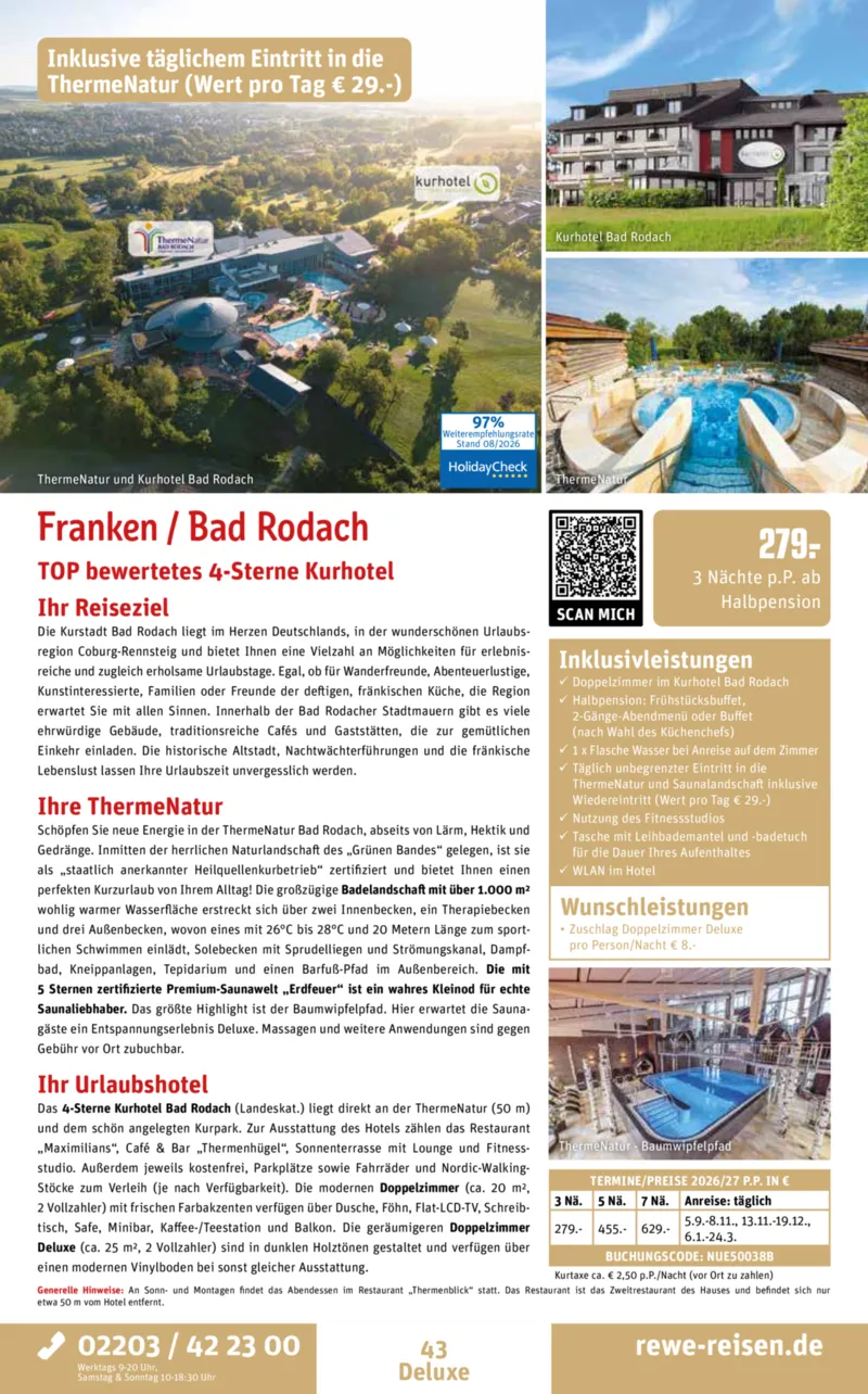 REWE Reisen Prospekt vom 29.08.2026, Seite 43