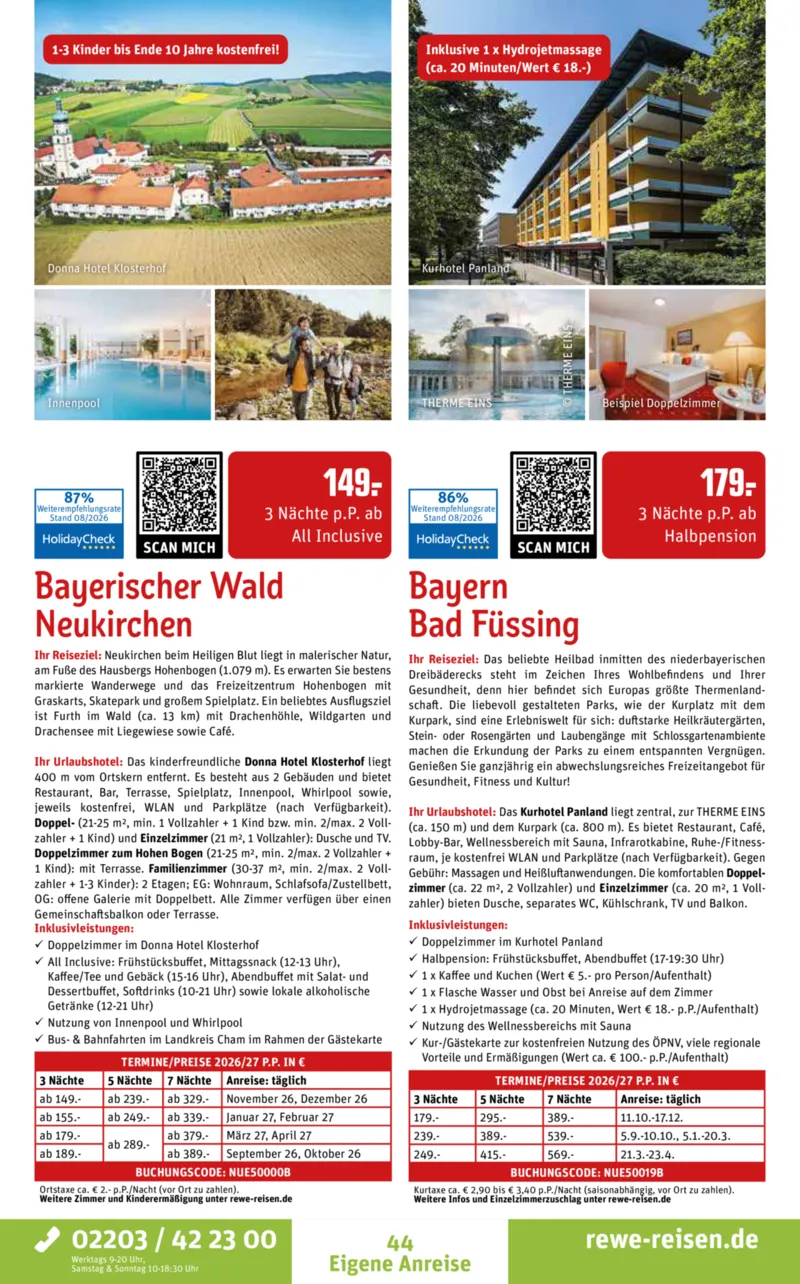 REWE Reisen Prospekt vom 29.08.2026, Seite 44