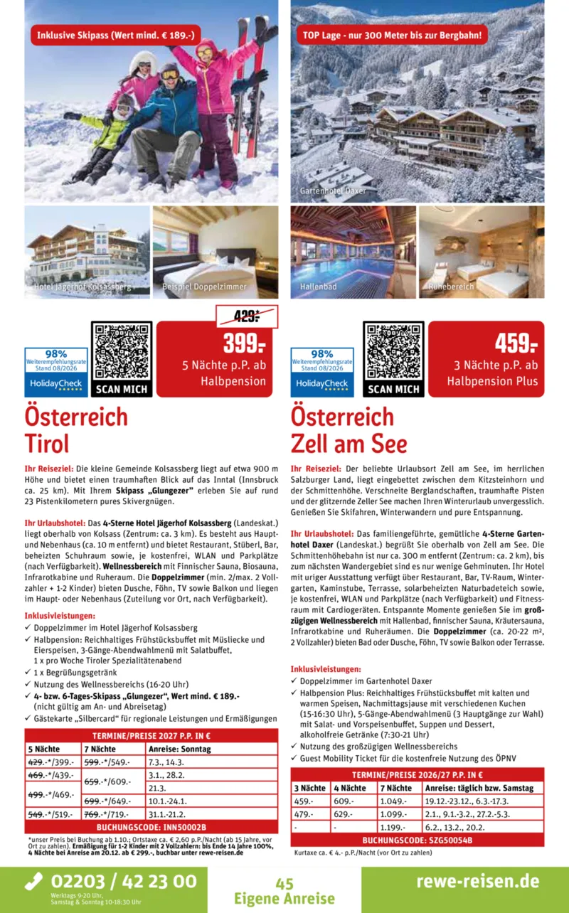 REWE Reisen Prospekt vom 29.08.2026, Seite 45