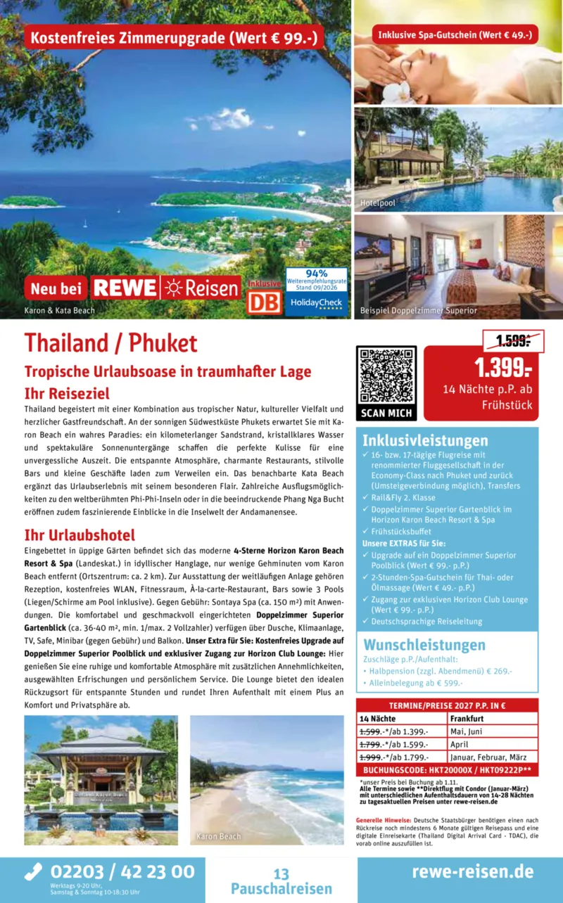 REWE Reisen Prospekt vom 28.09.2026, Seite 13
