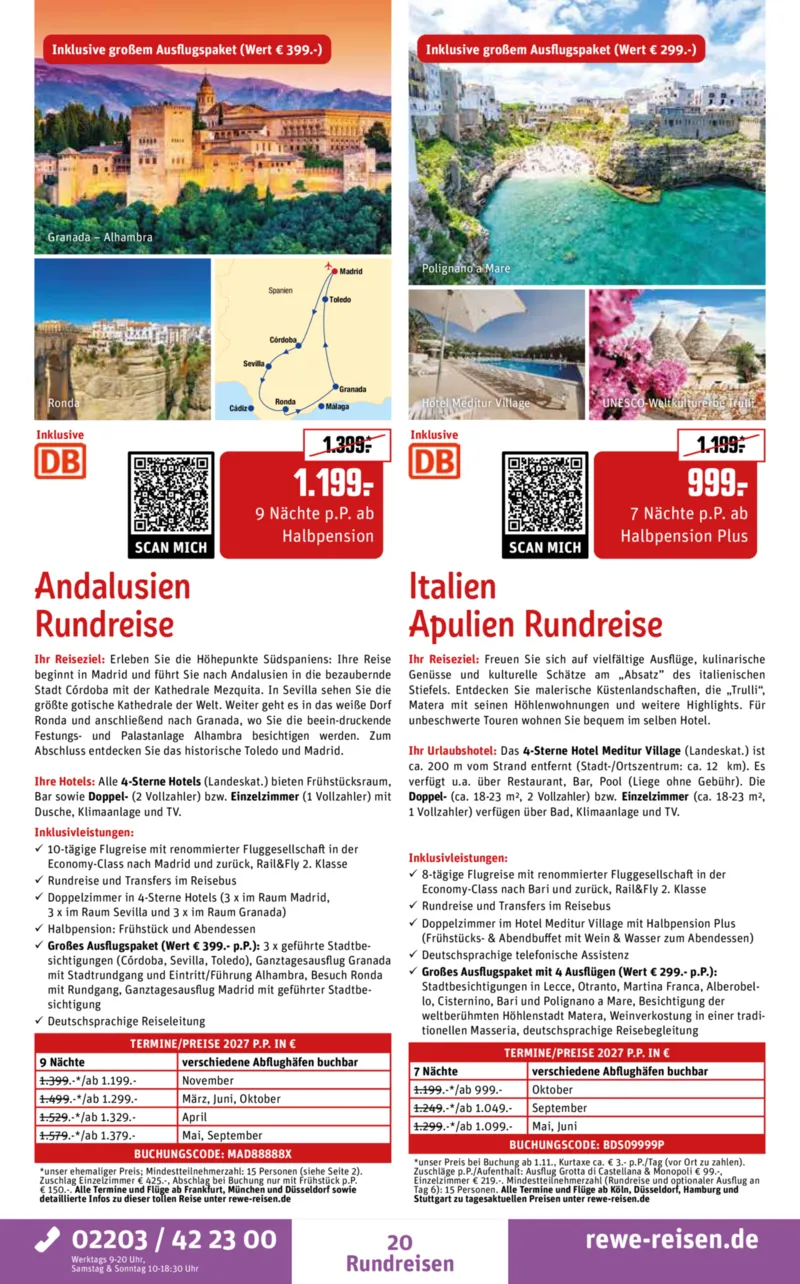 REWE Reisen Prospekt vom 28.09.2026, Seite 20