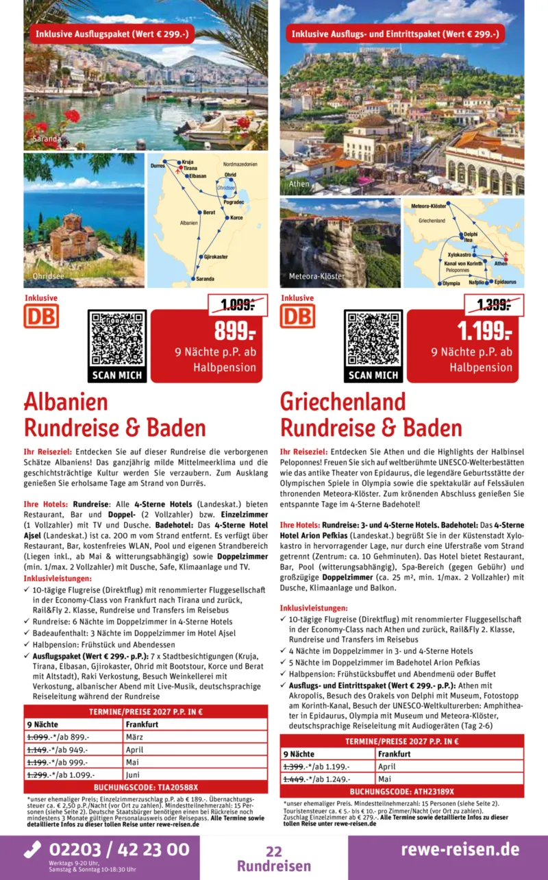 REWE Reisen Prospekt vom 28.09.2026, Seite 22