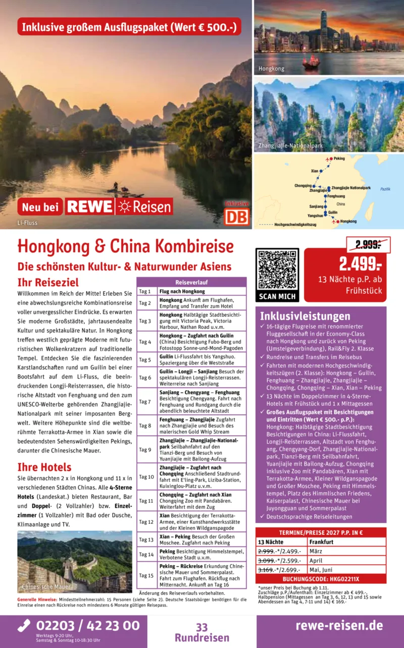 REWE Reisen Prospekt vom 28.09.2026, Seite 33