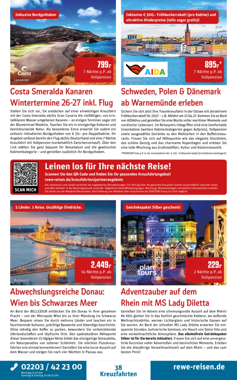 REWE Reisen Prospekt vom 28.09.2026, Seite 38